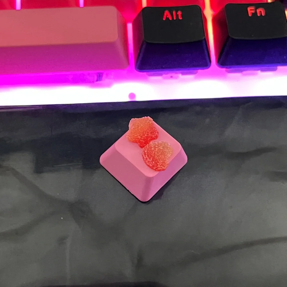Cute Pink Gumdrop artisan Keycap, for OEM Switches